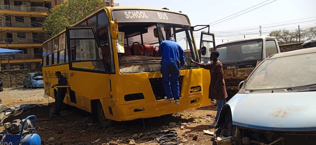 School Bus Before Repair